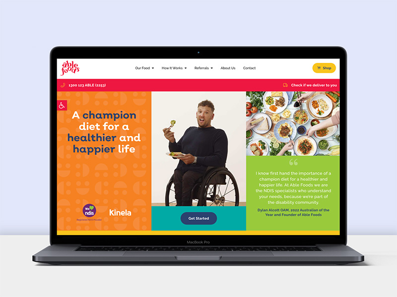 able foods website creative clarity